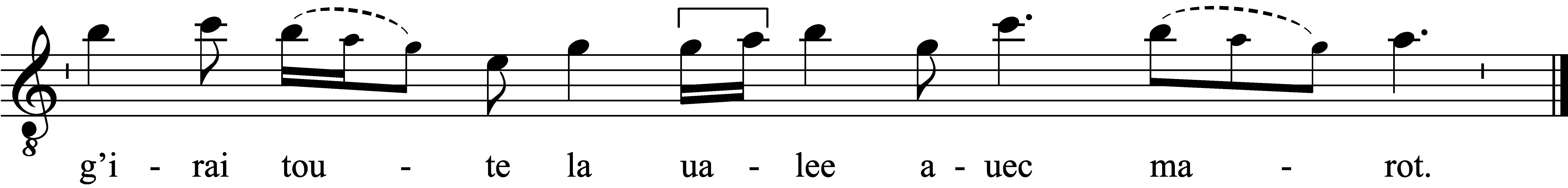 Refrain musical notation